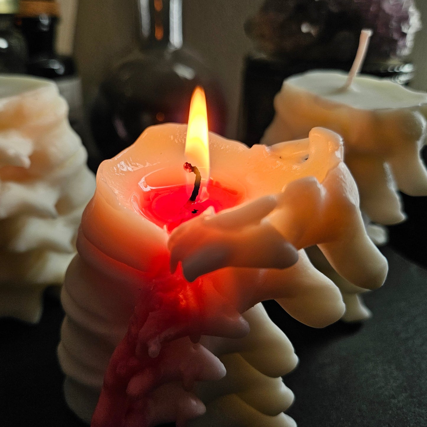 "Bleeding" Vertebrae Candle